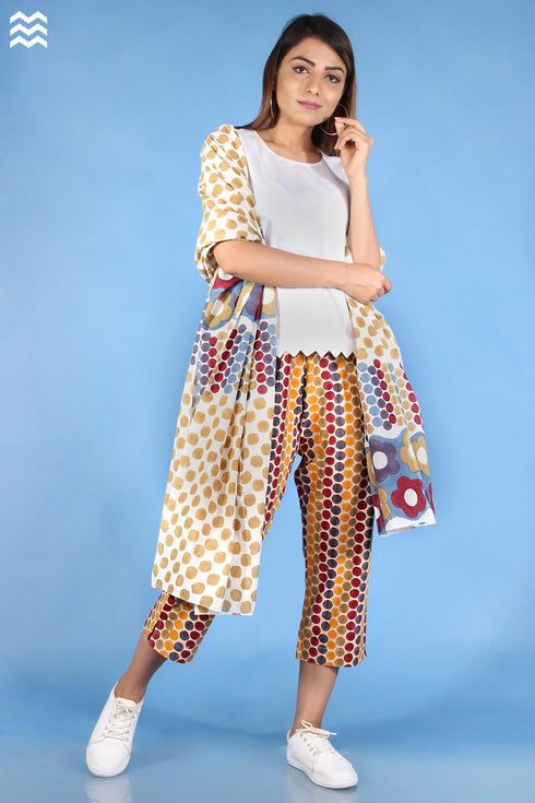 Khaadi Cotton Lounge Pants in Multicoloured Graphic Block Print